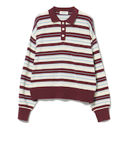 マルチボーダー ポロニット プルオーバー