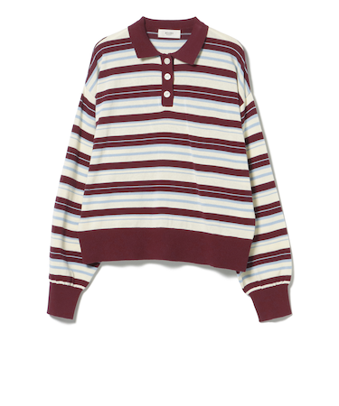 マルチボーダー ポロニット プルオーバー