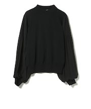 袖プリーツ ニットプルオーバー