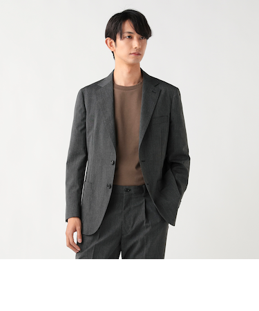 トリアセテート ピンヘッド 2ボタンジャケット（セットアップ対応）