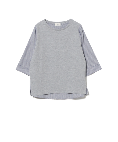 ワッフル × ストライプ プルオーバー