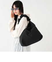 ギャザー ハンドル トートバッグ