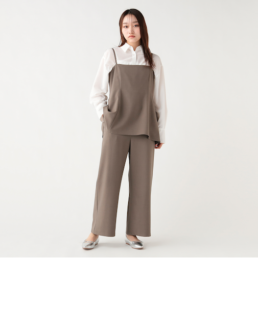 フェイクレイヤード キャミソール サロペット