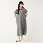 脇ピンタック シャツワンピース