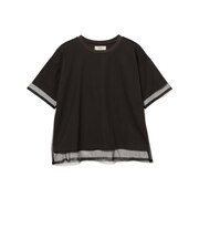 無地 カットソー × チュール Tシャツ（セットアイテム）