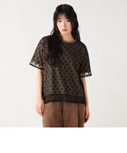 無地 カットソー × チュール Tシャツ（セットアイテム）