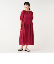 ワッシャー ティアードワンピース