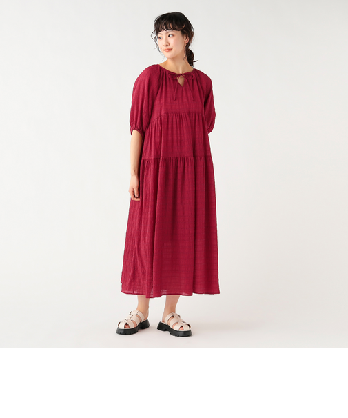 ワッシャー ティアードワンピース