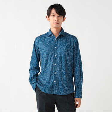 カノコ プリント カッタウェイカラー シャツ