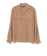 レーヨン カスレチェック オープンカラーシャツ