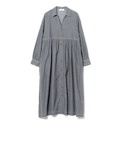 シアーデニム シャツワンピース