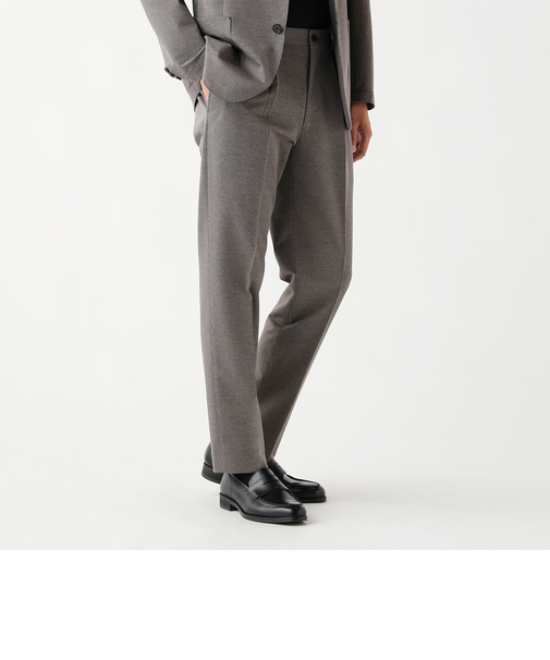 ポリエステルコットン 強撚 千鳥柄 スラックス（セットアップ対応）