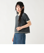 杢 クルーネック リンガーTシャツ
