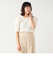 ボリューム パフスリーブ プルオーバー