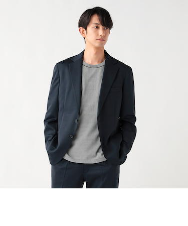ウールミックス ストレッチ 2ボタン ジャケット（セットアップ対応）