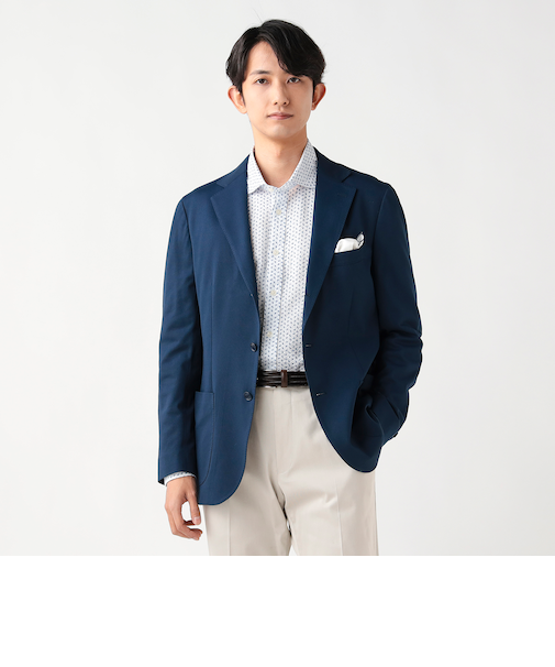 COOLMAX(R) 鹿の子 3ボタン ジャケット