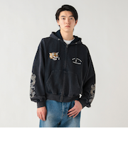 スノーウォッシュ スカジャン ジップパーカー