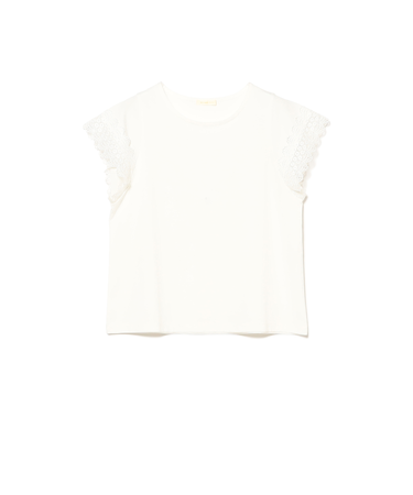 袖口レース プルオーバー