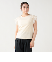 袖口レース プルオーバー