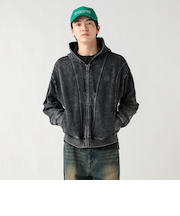 スノーウォッシュ 切替 ジップパーカー