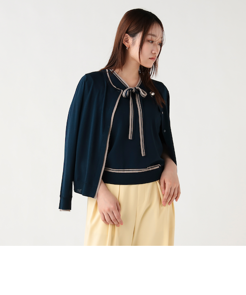 配色 2WAYカーディガン