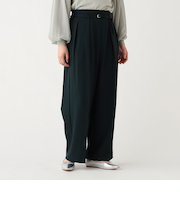 ベルト付き タックワイドパンツ