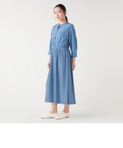 サイドリボン プリーツワンピース