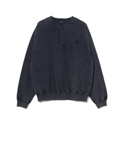 コットン天竺 フェード ヘンリーネック カットソー