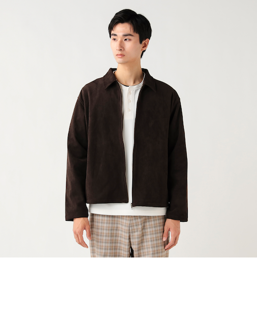フェイク スエード ブルゾン
