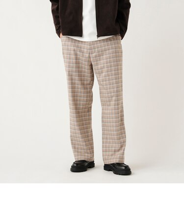 オンブレーチェック ワイドパンツ