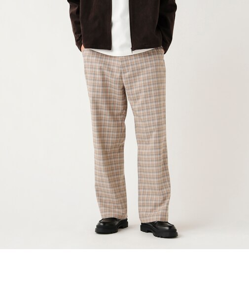 オンブレーチェック ワイドパンツ