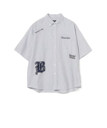 レタード ワッペン オックスフォード シャツ