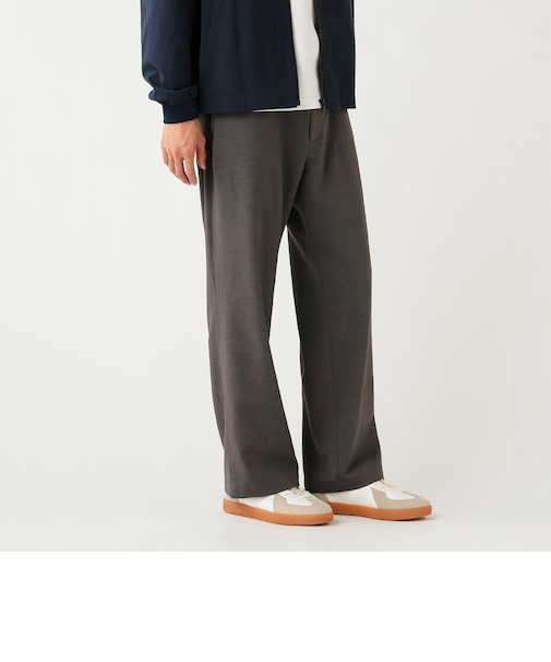 ポリエステル ドビー ワイド スラックス