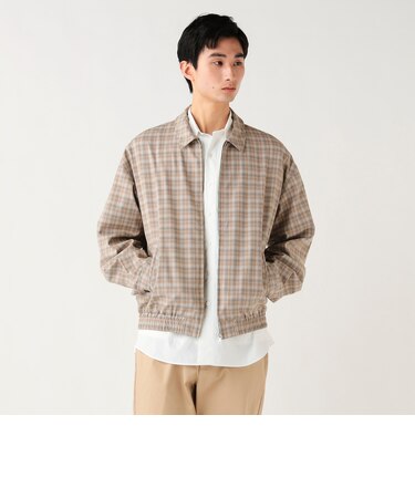 オンブレーチェック ブルゾン