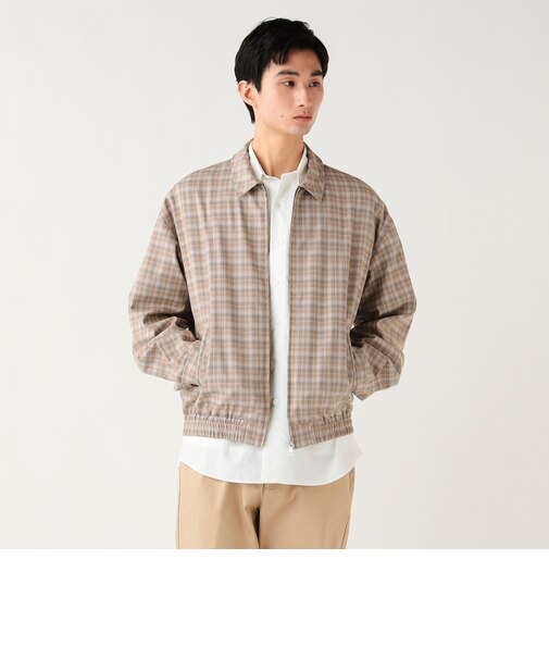 オンブレーチェック ブルゾン