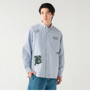 レタードワッペン オックス ロングスリーブ シャツ