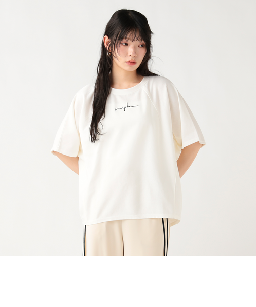 シンプル 刺繍 Tシャツ