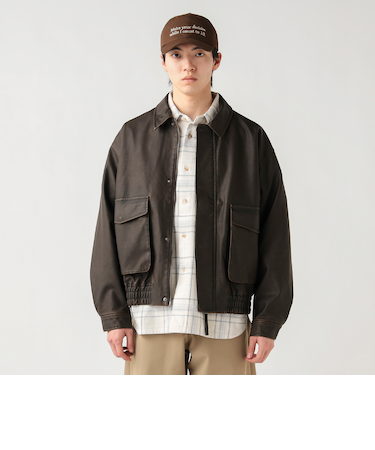 クラシック フェイクレザー ブルゾン