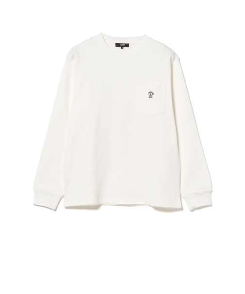 コーヒー刺繍 ワッフル ロングスリーブ カットソー