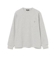 コーヒー刺繍 ワッフル ロングスリーブ カットソー