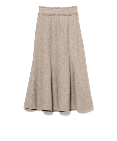リネン調 ツイード スカート