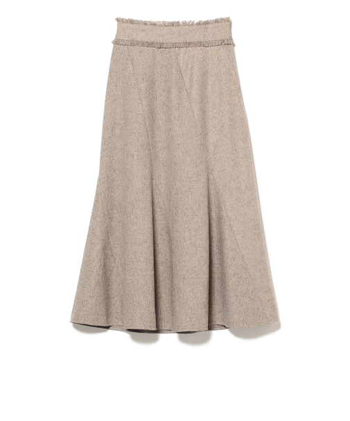 リネン調 ツイード スカート