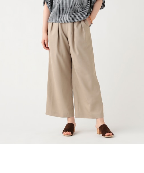 リネンライク タックパンツ