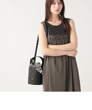 スカーフ バケット ハンドバッグ