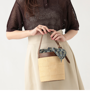 スカーフ バケット ハンドバッグ