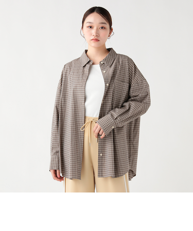 チェック オーバー シャツ