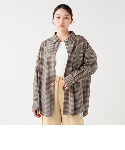 チェック オーバー シャツ