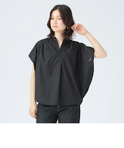 スキッパー 異素材 ブラウス