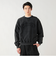 パッチ クルーネック スウェット