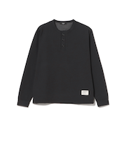 ポリエステル ワッフル ヘンリーネック カットソー